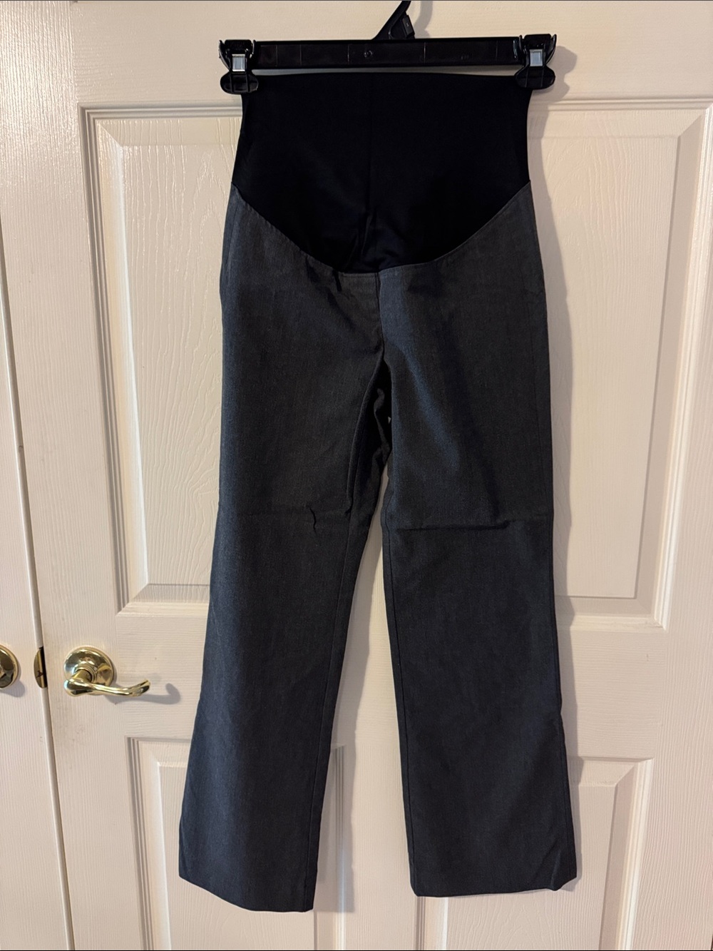 LOFT Dark Gray Maternity Overbump Trousers
